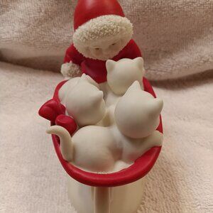 NIB DEPT. 56 SNOWBABIES FIGURINE "Kitten Courier" - ID: 56.67515